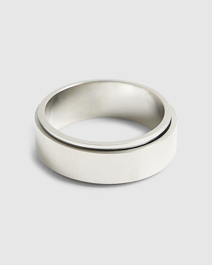 Silver Steel Spinner Rings