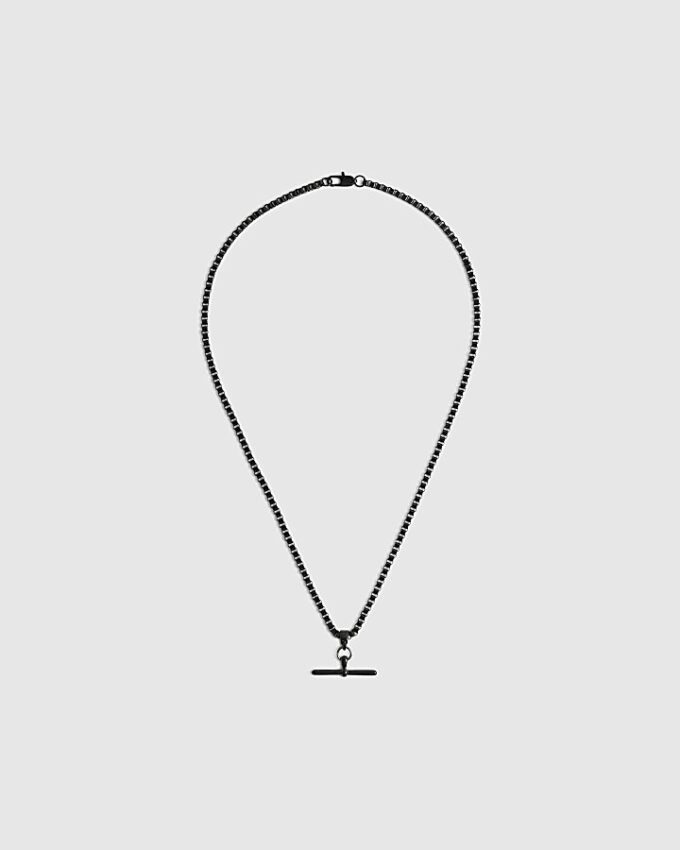 Silver T-Bar Chain Necklace