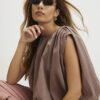 Tortoiseshell Slim Oval Sunglasses