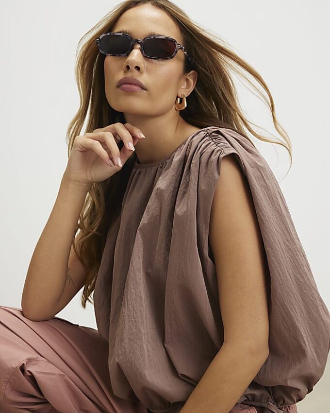 Tortoiseshell Slim Oval Sunglasses