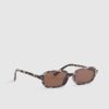 Tortoiseshell Slim Oval Sunglasses