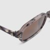 Tortoiseshell Slim Oval Sunglasses