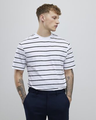 White 3 Pack Regular Fit Stripe T-Shirt