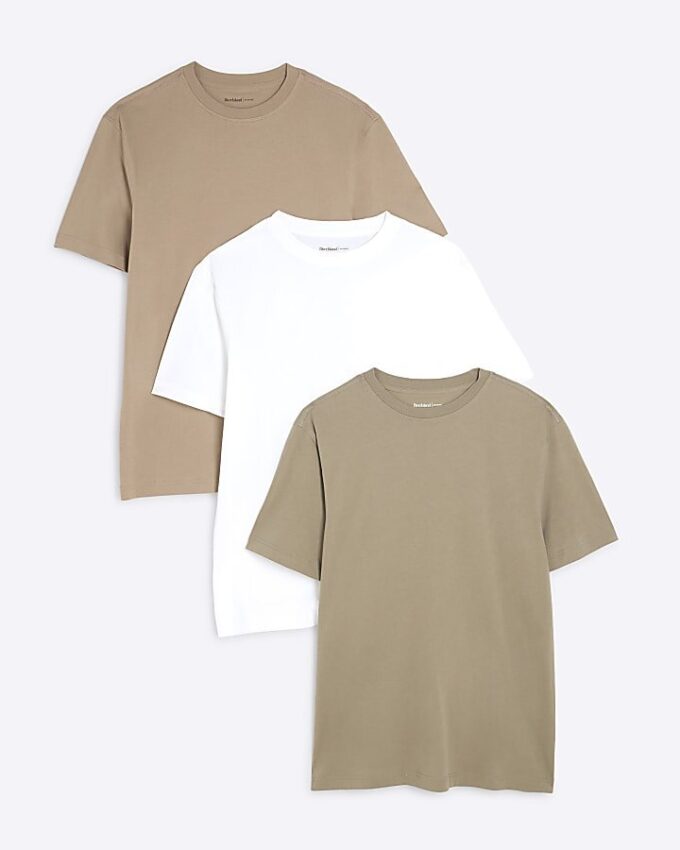 White 3 Pack Slim Fit T-Shirt