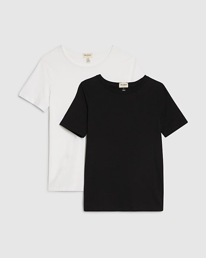White & Black T-shirt multipack pack of 2