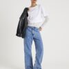 White Boxy Lace Hybrid T-shirt