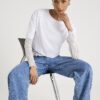 White Boxy Lace Hybrid T-shirt