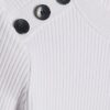 White Button Shoulder Rib Top