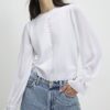 White Chiffon Long Sleeve Blouse