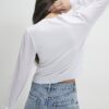 White Chiffon Long Sleeve Blouse