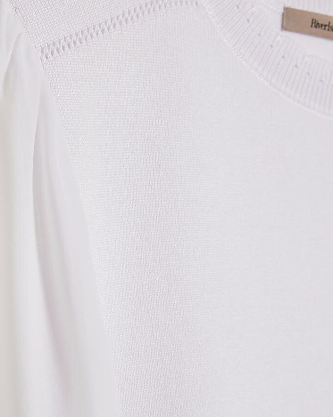 White Chiffon Long Sleeve Blouse