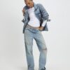 White Cotton Long Sleeve Fitted Top