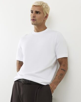 White Knitted T-Shirt