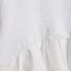 White Long Sleeve Poplin Hem Top