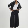White Long Sleeve Popper Ribbed Top