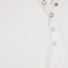 White Long Sleeve Popper V Neck Ribbed Top