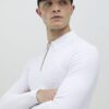 White Muscle Fit Hexagon Polo Shirt
