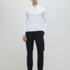 White Muscle Fit Hexagon Polo Shirt
