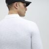 White Muscle Fit Hexagon Polo Shirt