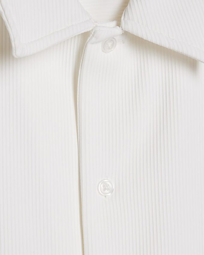White Muscle Fit Shirt