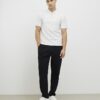 White Muscle Fit Textured Polo Shirt