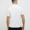 White Muscle Fit Textured Polo Shirt
