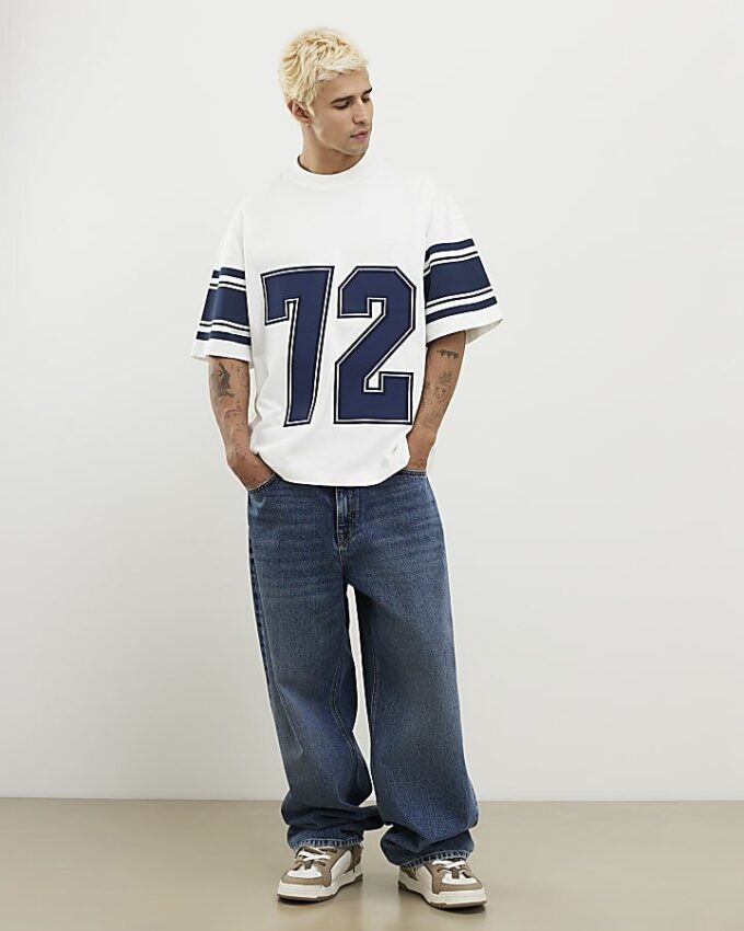 White Oversized Fit 72 T-Shirt