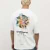 White Oversized Fit All Rights Flag T-Shirt