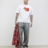 White Oversized Fit Barcode Label T-Shirt