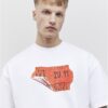 White Oversized Fit Barcode Label T-Shirt