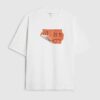 White Oversized Fit Barcode Label T-Shirt