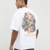White Oversized Fit Dragon Graffiti T-Shirt
