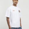 White Oversized Fit Dragon Graffiti T-Shirt