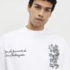 White Oversized Fit Japanese Snake T-shirt