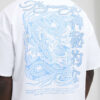 White Oversized Fit Kagawa Dragon T-Shirt
