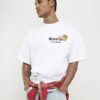White Oversized Fit Motor Oil Bull T-Shirt