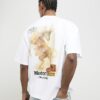 White Oversized Fit Motor Oil Bull T-Shirt
