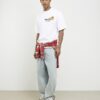 White Oversized Fit Motor Oil Bull T-Shirt