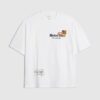 White Oversized Fit Motor Oil Bull T-Shirt