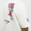 White Oversized Fit Multi Badging USA T-Shirt