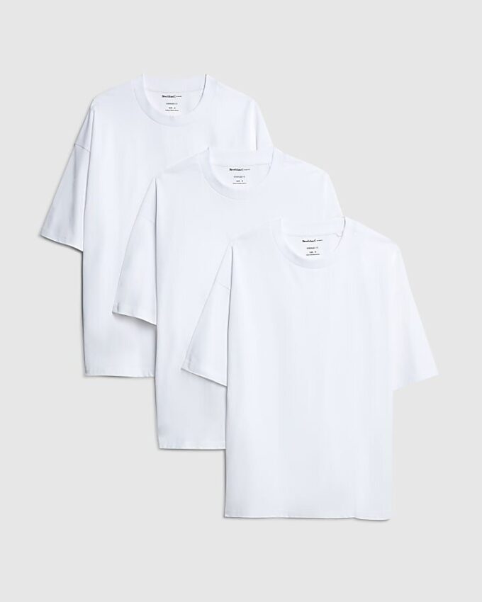 White Oversized Fit Pack Of 3 T-Shirts