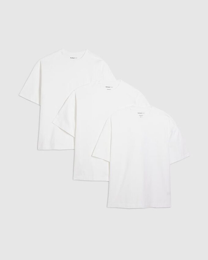 White Oversized Fit Pack Of 3 T-Shirts