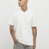 White Regular Fit Embroidered Polo Top