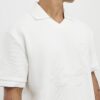White Regular Fit Embroidered Polo Top