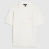White Regular Fit Embroidered Polo Top
