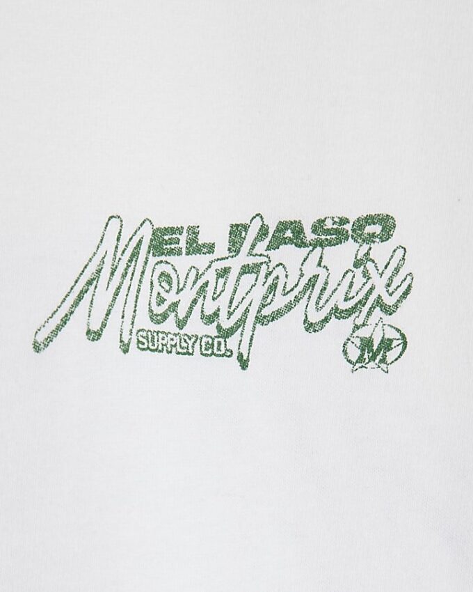 White Regular Fit Montprix Truck T-Shirt