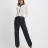 White Ruffle Tie Neck Blouse