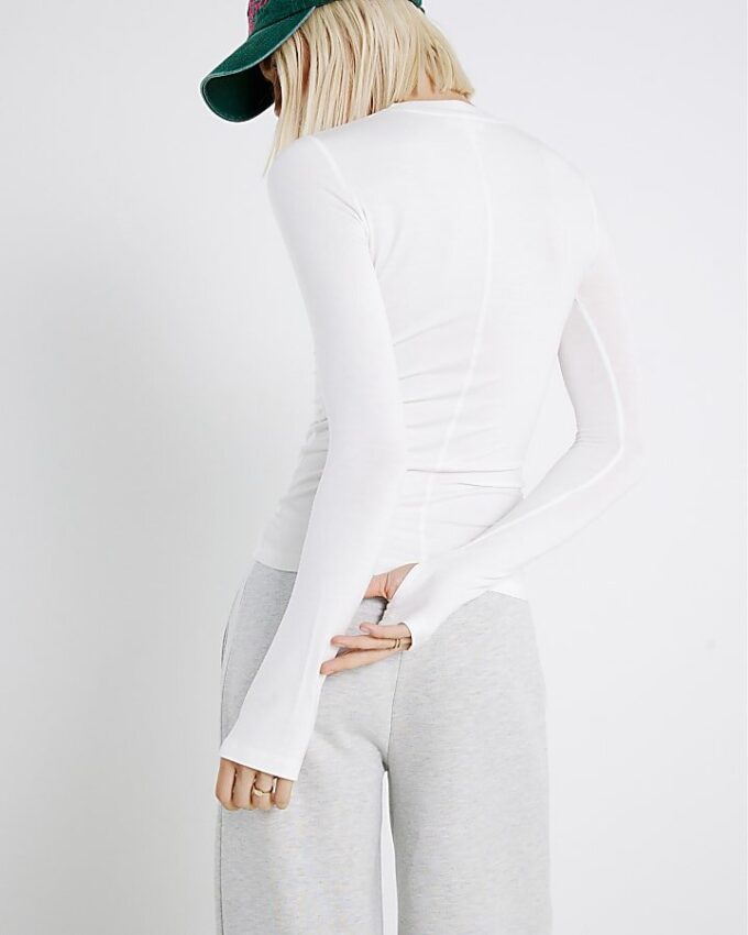 White RVR Edition Long Sleeve Top