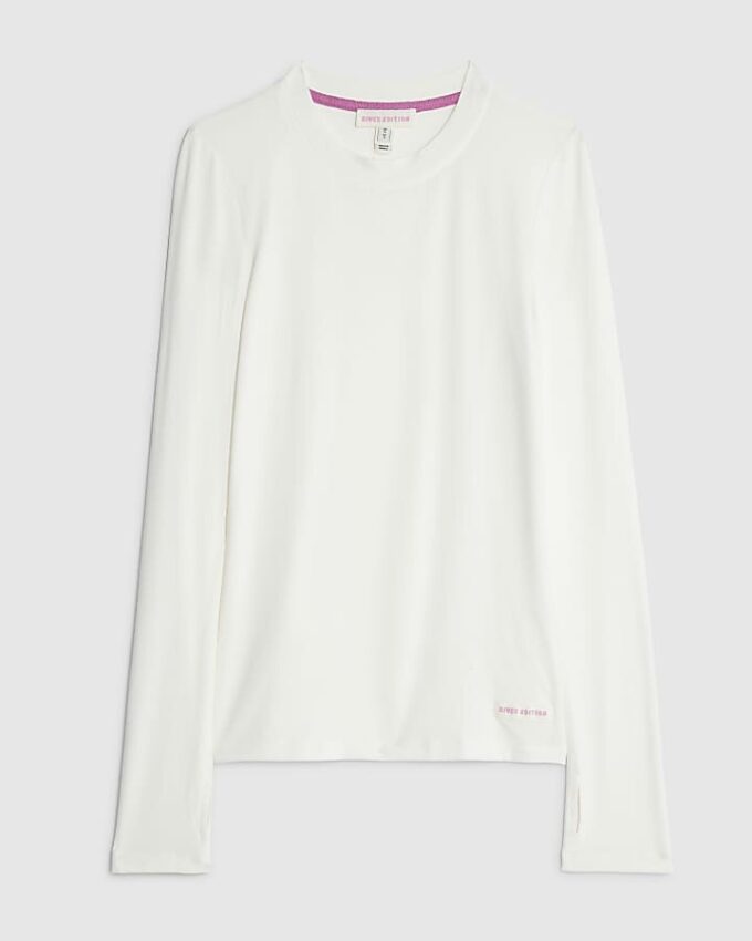 White RVR Edition Long Sleeve Top