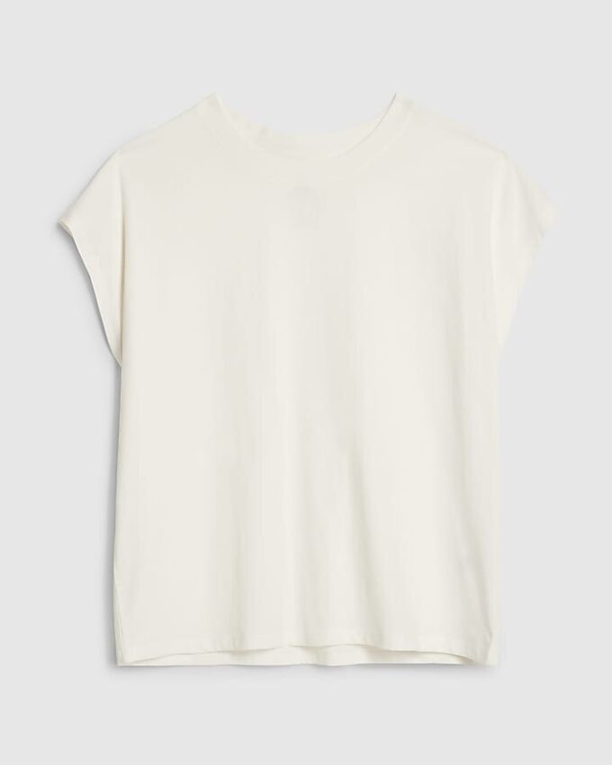 White Short Sleeve Loose Fit Top